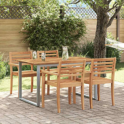 vidaXL Table de jardin pour repas Gris 140 x 80 x 75 cm