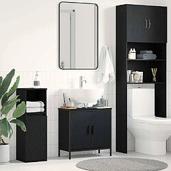 vidaXL Meuble sous-vasque de salle de bain Chêne noir 60 x 30 x 60 cm