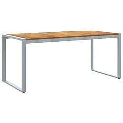 vidaXL Table de jardin pour repas Gris 180 x 90 x 75 cm