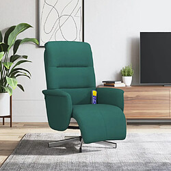 VidaXL Fauteuil de massage - Vert foncé