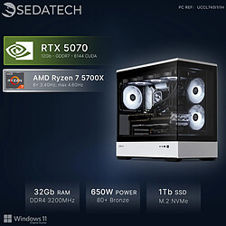 Sedatech PC Gamer Vision XL • AMD Ryzen 7 5700X • RTX5070 • 32Go RAM • 1To SSD M.2 • Windows 11