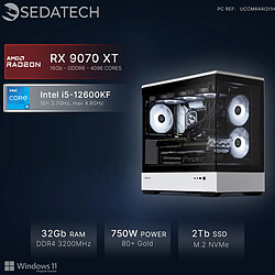 Sedatech PC Gamer, Intel i5-12600KF, RX 9070 XT, 32Go RAM, 2To SSD, Win 11