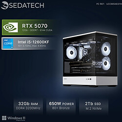 Sedatech PC Gamer, Intel i5-12600KF, RTX5070, 32Go RAM, 2To SSD, Win 11