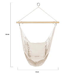 Acheter Idmarket Fauteuil suspendu bohème écru