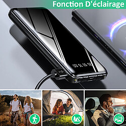 Avis SANAG Batterie Externe 20000mAh 4 Câbles Intégrés 6 Sorties 3 Entrées Affichage LED Lampe
