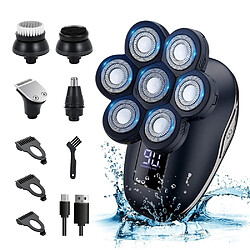 SANAG Rasoir Electriques Hommes - 5 in 1 Rasoir Tete Chauve Homme Sans Fil avec Écran LED - IPX7 100% Étanche Wet&Dry