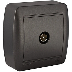 Prise TV en saillie - Noir graphite - Solera