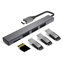 Advance Hub USB-C 4 en 1 avec 3 Ports USB 2.0 et Lecteur de Carte Micro SD