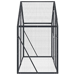 Helloshop26 Volière à oiseaux - Aluminium - Anthracite