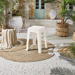 The Home Deco Factory Lot de 6 tabourets empilables SPECTRA - Crème