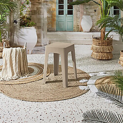 The Home Deco Factory Lot de 6 tabourets empilables SPECTRA - Beige