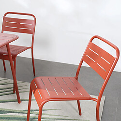 CONCEPT USINE Lot de 4 Chaises Terracotta BERGAME