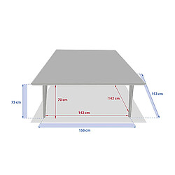 Hesperide Table de jardin bistro carrée en acier et céramique 8 places LAMBADA - Graphite