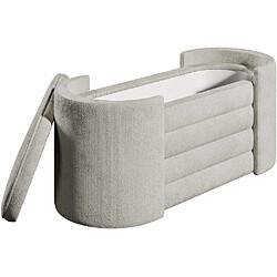 Acheter Hanah home Pouf-coffre rond - Crème