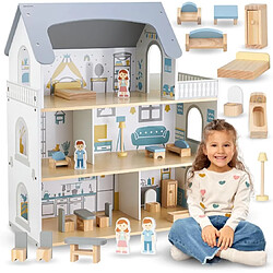 Mamabrum Maison de poupée en bois - Pastel