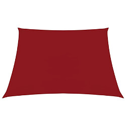 Helloshop26 Voile toile d'ombrage parasol tissu oxford carré 3,6 x 3,6 m rouge 02_0009480