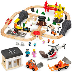 Mamabrum Train Electrique & Circuit Voiture, Ville avec chantier construction