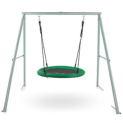 HyperMotion Balançoire enfant nid cigogne - Vert foncé et gris