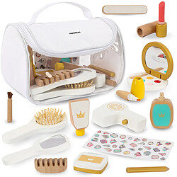 Mamabrum Trousse Maquillage Enfant avec 15 Accessoires en Bois