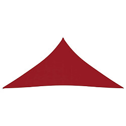 Helloshop26 Voile toile d'ombrage parasol tissu oxford triangulaire 3,6 x 3,6 x 3,6 m rouge 02_0009818