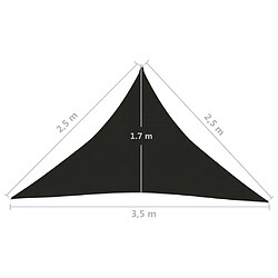 Helloshop26 Voile d'ombrage 160 g/m² noir 2,5 x 2,5 x 3,5 m pehd 02_0009182 pas cher