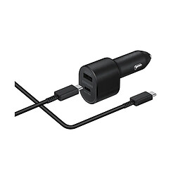 Avis Samsung Chargeur Voiture 60W Double Port avec Câble USB-C Rapide Noir