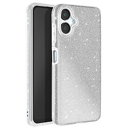 Avizar Coque Samsung Galaxy A06 - Argent Coque antichoc pour Samsung Galaxy A06 - Paillettes scintillantes - Protection optimale - Bordures surélevées