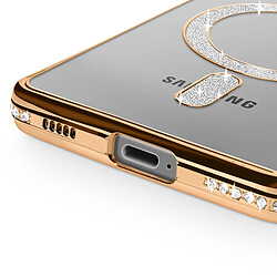 Avis Avizar Coque MagSafe pour Samsung Galaxy S25 - Strass Dorée