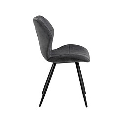 Lisa Design Manilla - Chaises en microfibre - Lot de 2 - Gris Anthracite pas cher