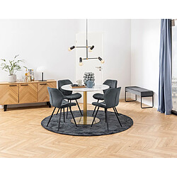 Lisa Design Manilla - Chaises en microfibre - Lot de 2 - Gris Anthracite