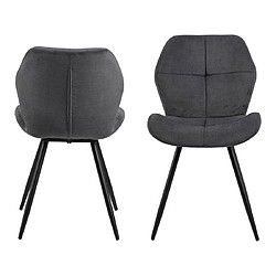 Acheter Lisa Design Manilla - Chaises en microfibre - Lot de 2 - Gris Anthracite