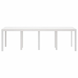 vidaXL Table de jardin pour repas Blanc 250 x 100 x 73 cm polyrotin
