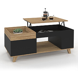 Idmarket TABLE BASSE PLATEAU RELEVABLE