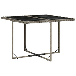 Acheter vidaXL Ensemble à manger de jardin 5 pcs coussins gris résine tressée