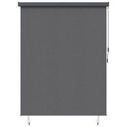 vidaXL Store enrouleur Rayé Anthracite 200 x 250 cm Tissu et Aluminium
