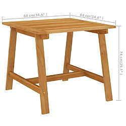 vidaXL Ensemble à manger de jardin 5 pcs Marron pas cher