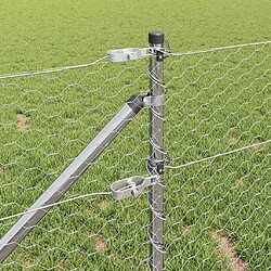 Avis vidaXL Poteau de clôture. Argenté