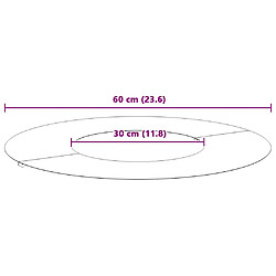 vidaXL adapté pour anneaux d'arbre plats 5 pcs Blanc Ø30 / 60 cm Acier pas cher