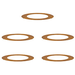 vidaXL adapté pour anneaux d'arbre plats 5 pcs Marron Ø60 / 90 cm