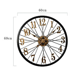 Avis Yonis Horloge Murale Vintage 3D Argentée 60cm