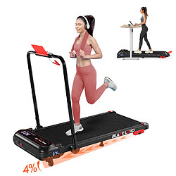 BLACK LORD Tapis de Course Électrique Incliné Amortisseurs Pliable Noir