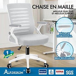 Alfordson Fauteuil de bureau relax - Blanc
