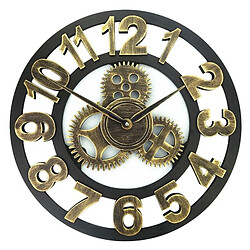 Yonis Horloge Murale Ronde En Bois Style Rétro