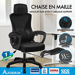 Alfordson Fauteuil de bureau relax - Noir