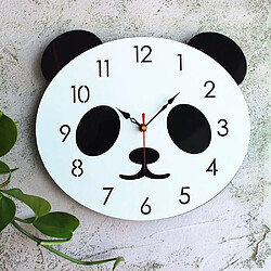 Yonis Horloge murale panda - Noir et blanc pas cher