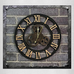 Yonis Horloge Murale Vintage Style Industriel 50cm