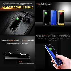 Yonis Téléphone Portable Dual SIM Bluetooth Or