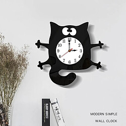 Acheter Yonis Horloge murale chat noir - Noir