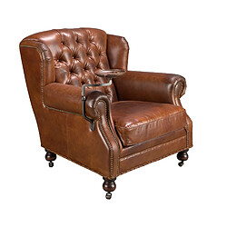 Angel Cerda Fauteuil Chester en cuir marron cognac