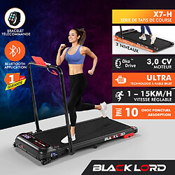 BLACK LORD Tapis de Course Électrique Incliné Amortisseurs Pliable Noir